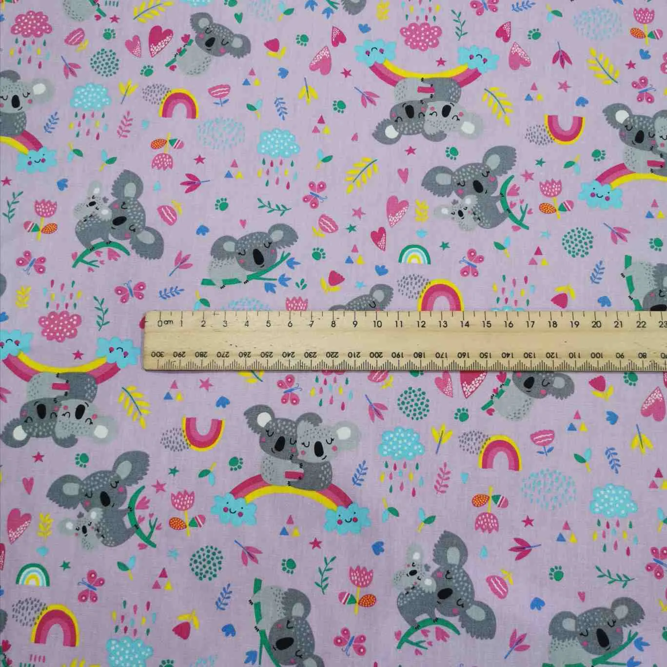 Cotton Poplin, Koalas - 2.23 remnant piece