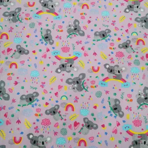 Cotton Poplin, Koalas - 2.23 remnant piece
