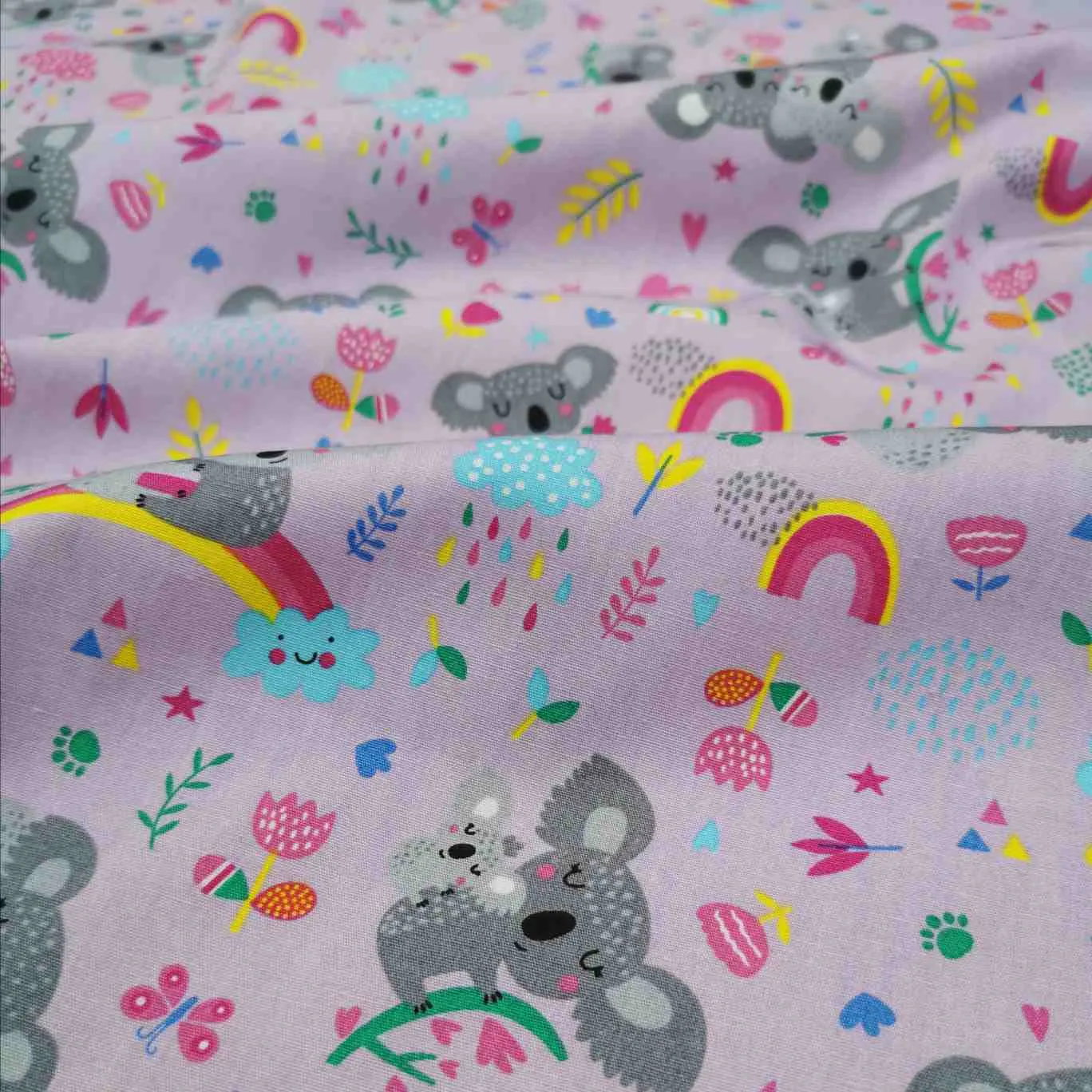 Cotton Poplin, Koalas - 2.23 remnant piece