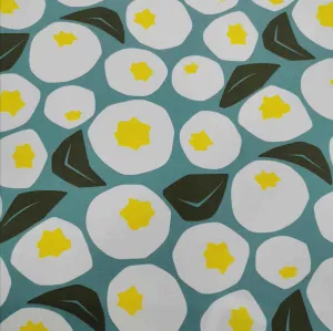 Cotton Poplin, Retro Fruit, Green