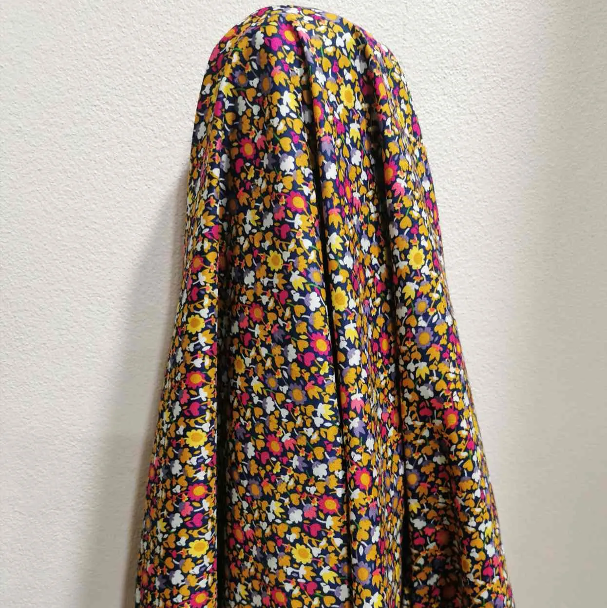 Cotton, Windham ‘Solstice’, Mustard and Magenta Floral - 2.3m piece