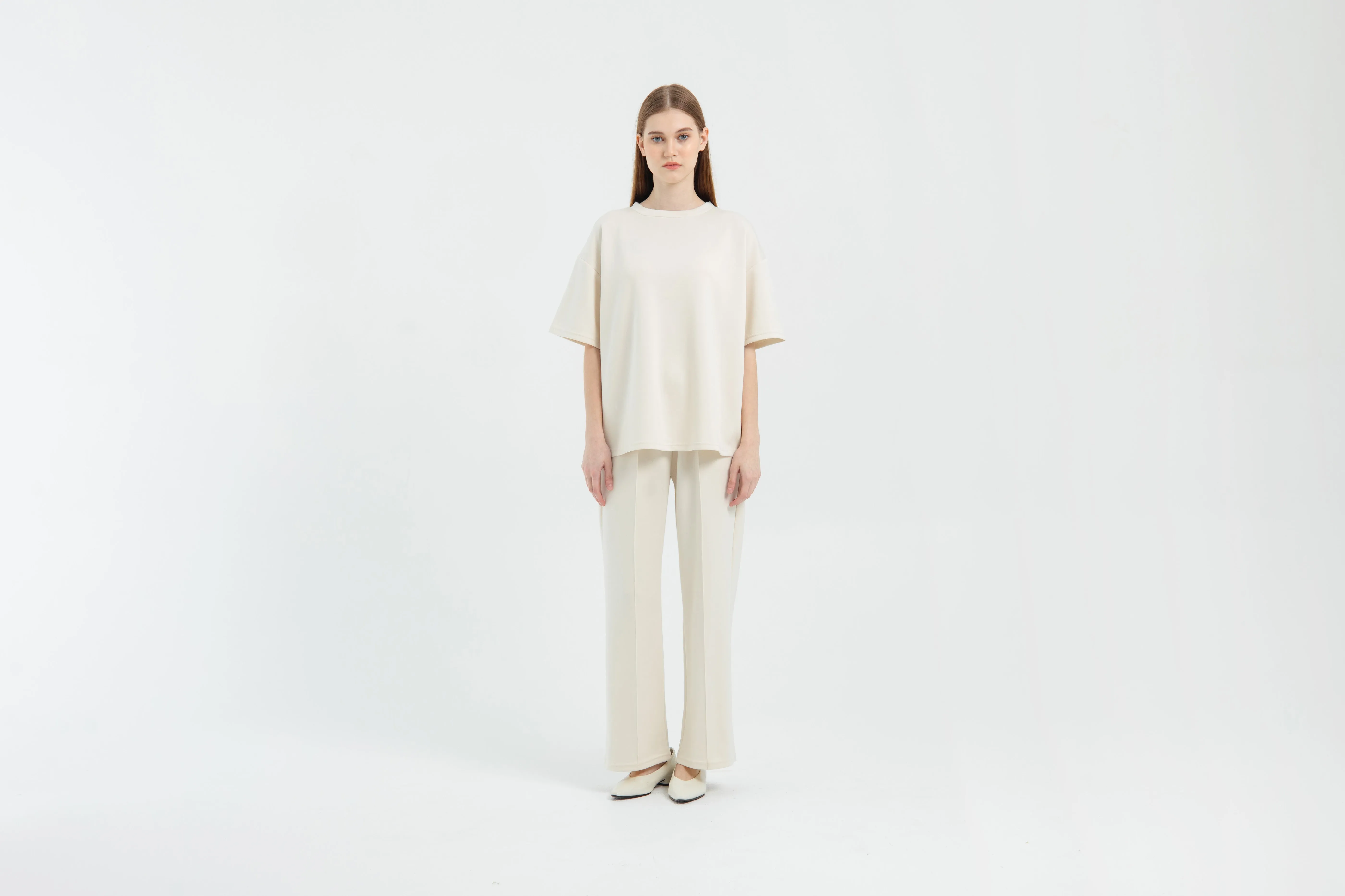 Cream Bamboo Lyocell Short Set