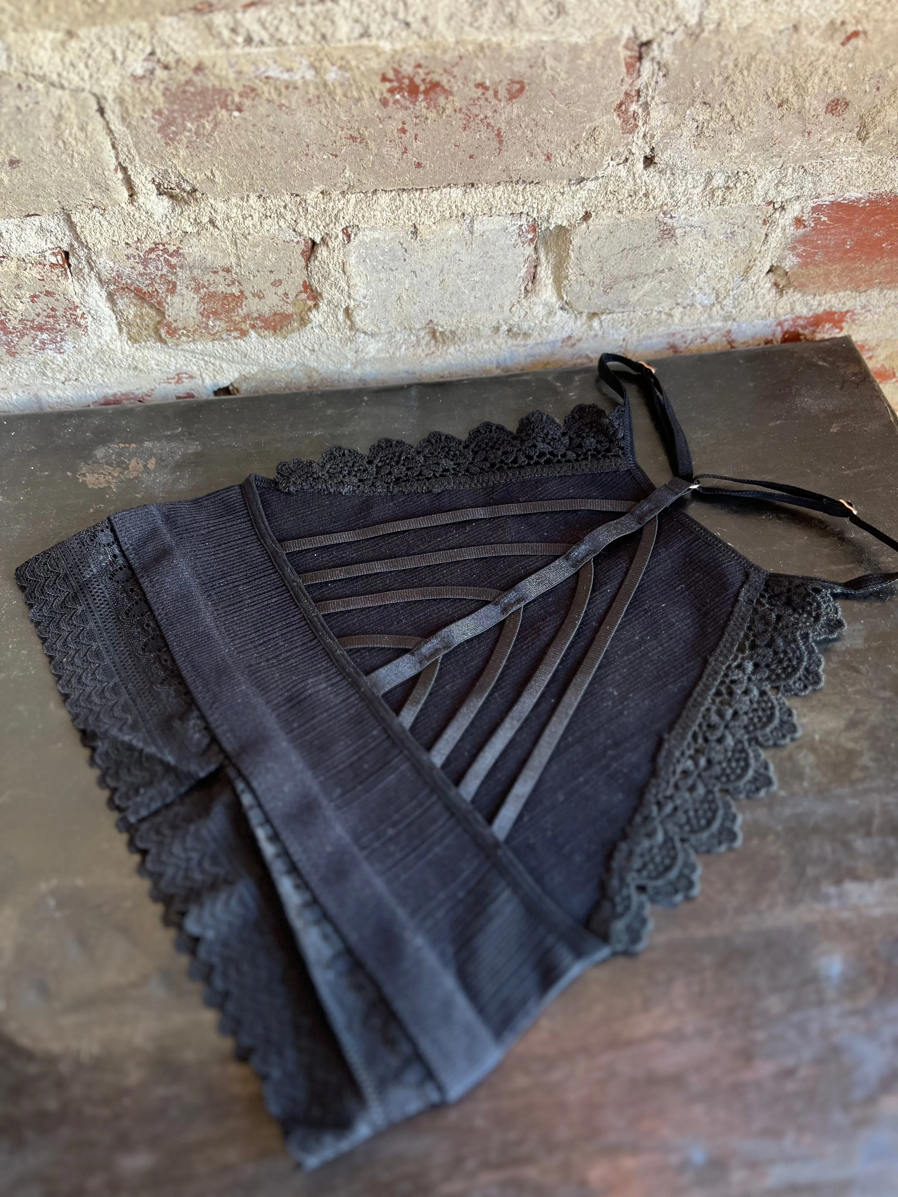 Crochet Bralette- Black