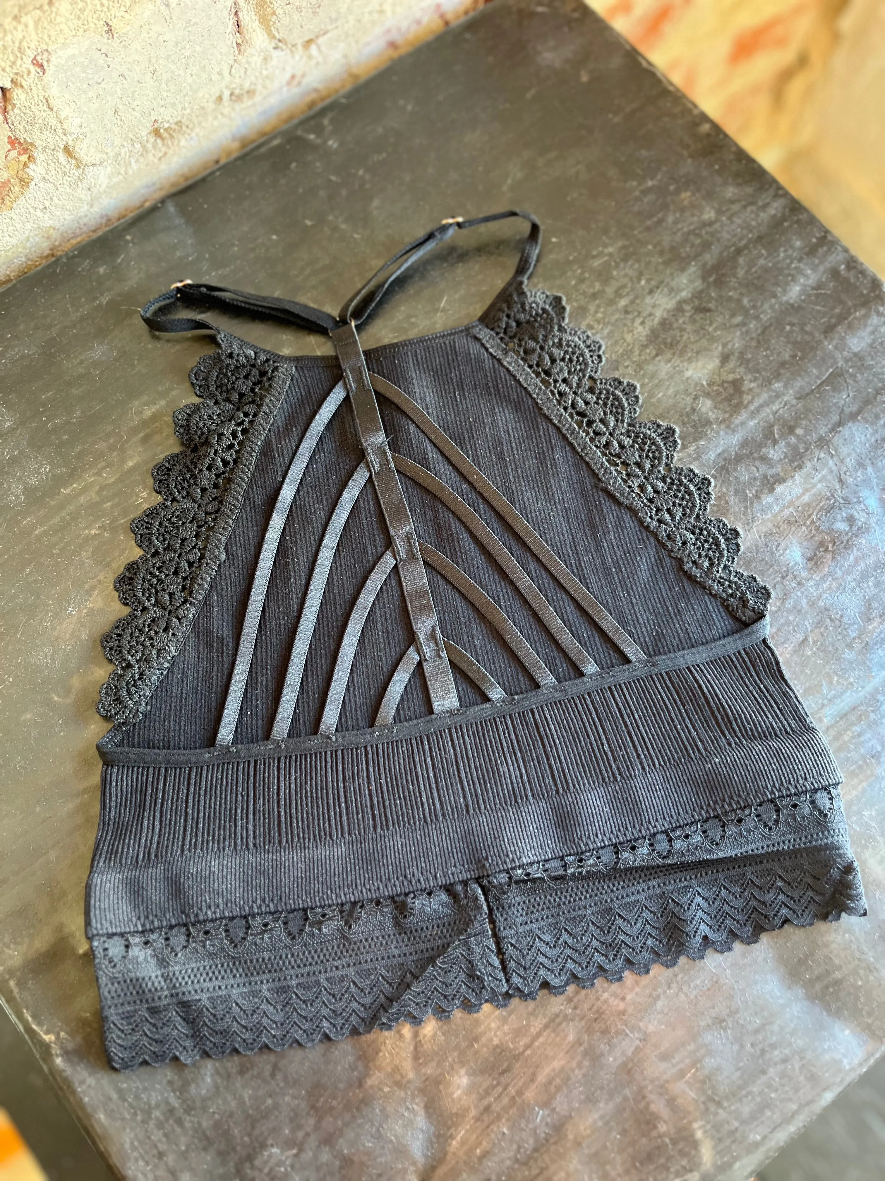 Crochet Bralette- Black