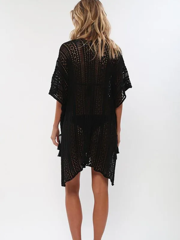 Crochet Hollow Loose Cover-Ups Tops
