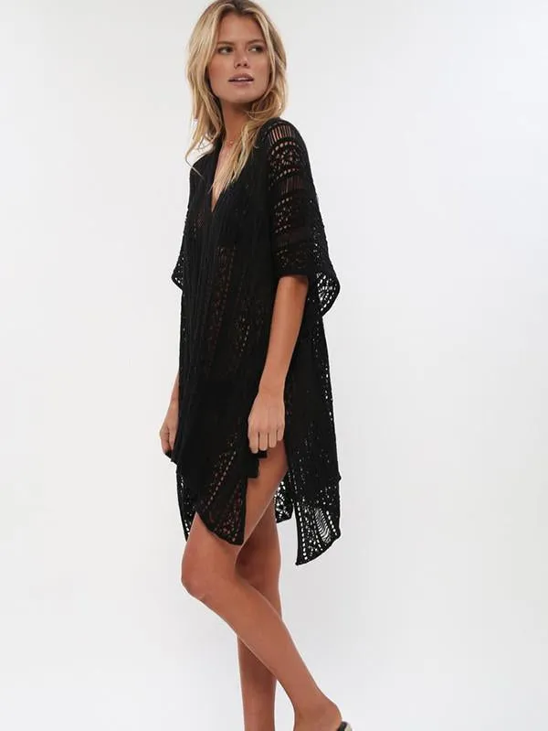 Crochet Hollow Loose Cover-Ups Tops