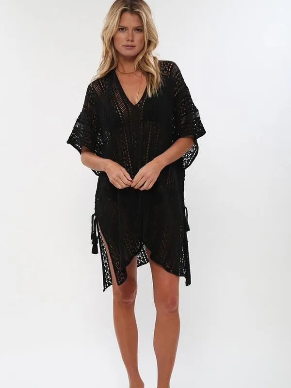 Crochet Hollow Loose Cover-Ups Tops