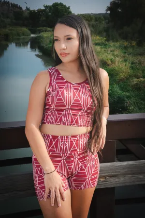 Crop and Biker Shorts Set