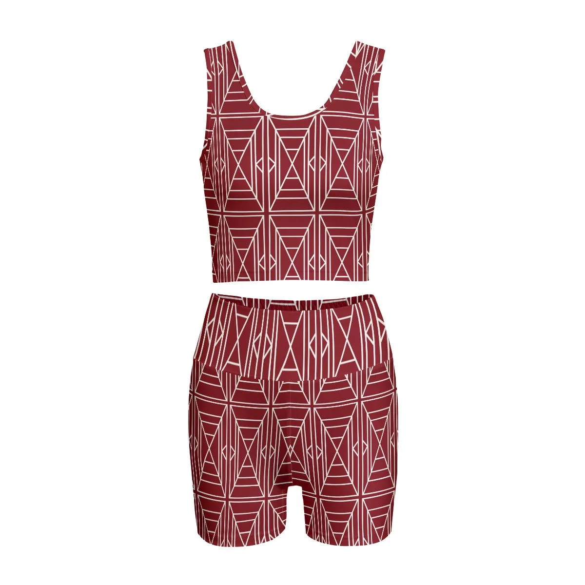 Crop and Biker Shorts Set