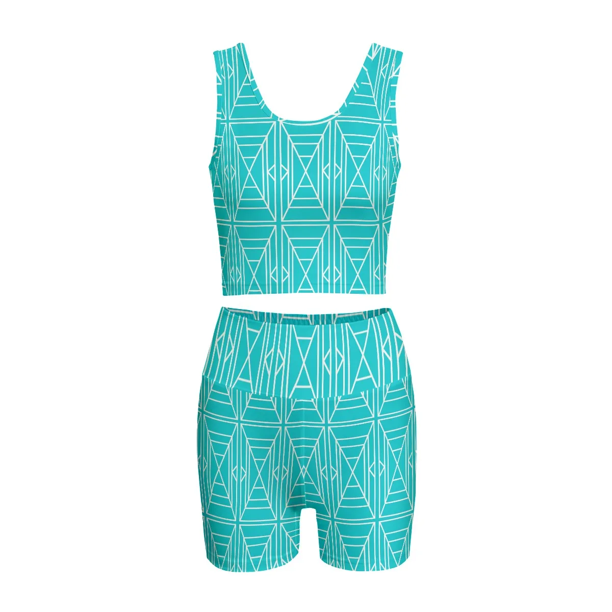 Crop and Biker Shorts Set