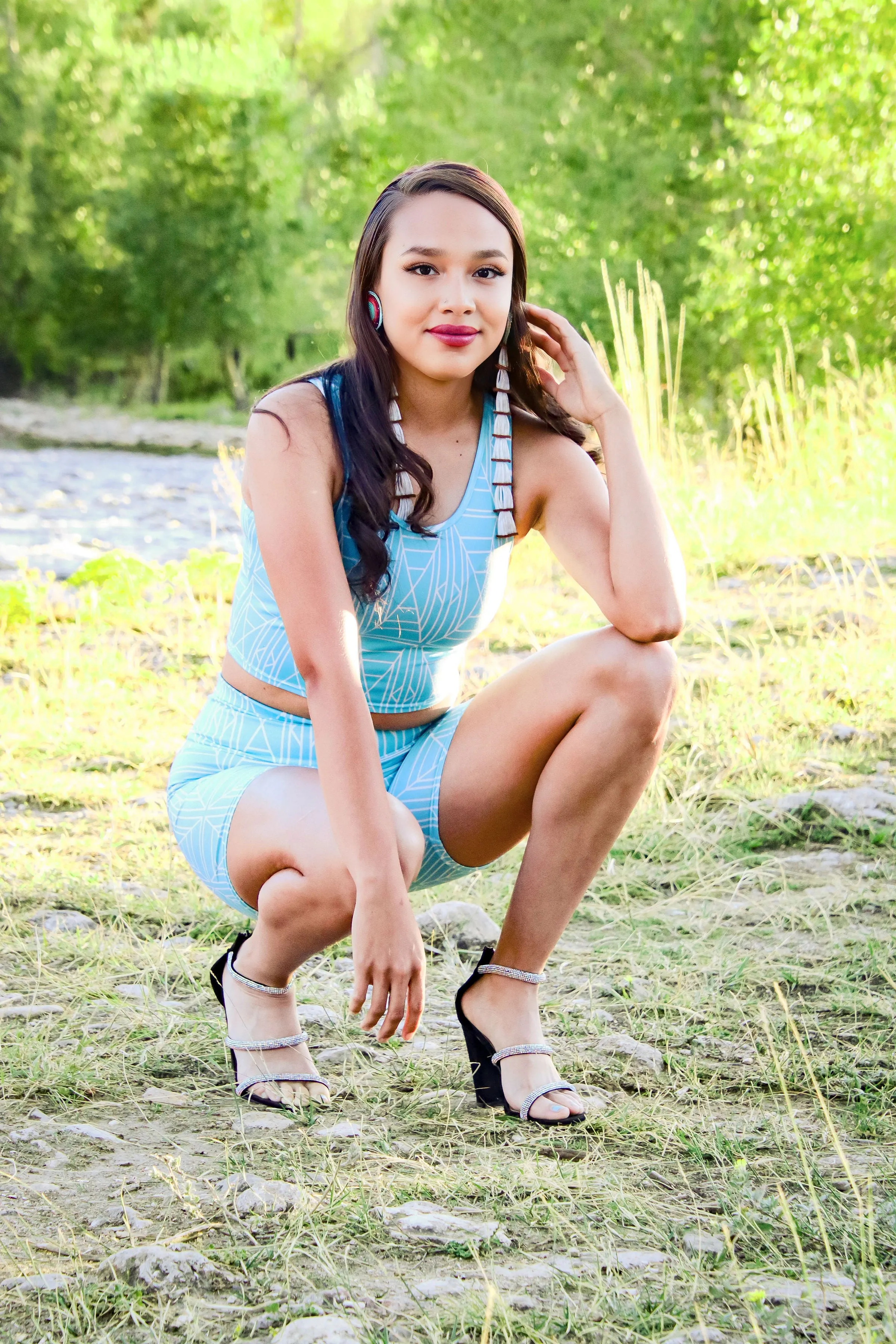 Crop and Biker Shorts Set