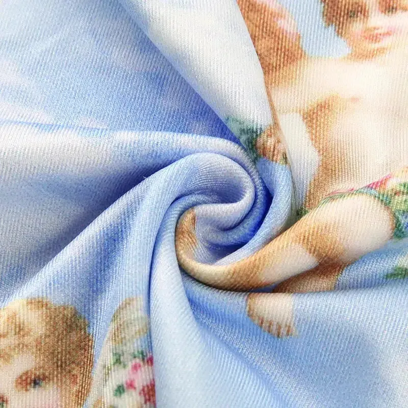 Cupid Angel Crop Top in Soft Touch Material for Summer Style