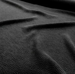 Cupro , Black Self Stripe