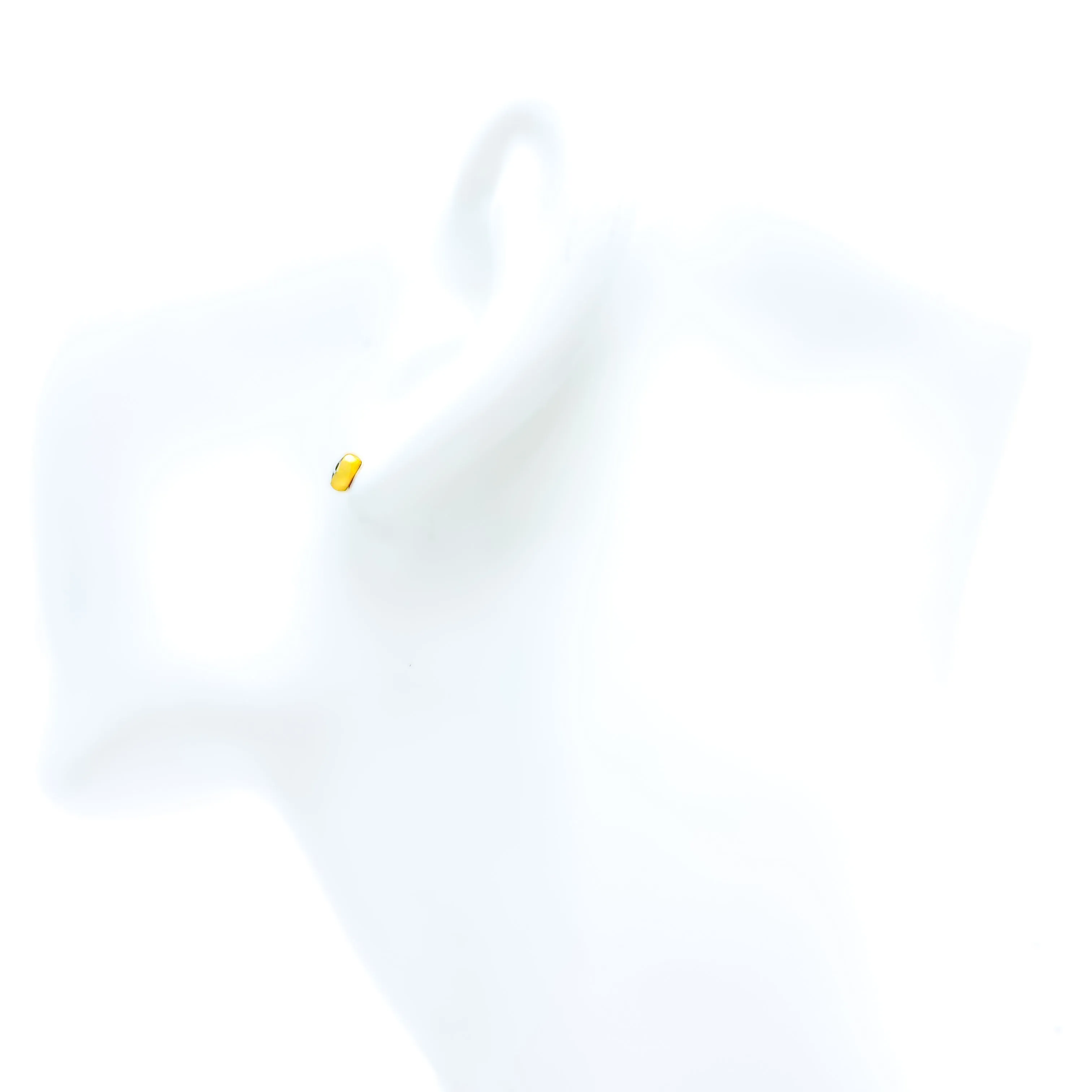 Dainty Heart 21k Gold Evil Eye Earrings