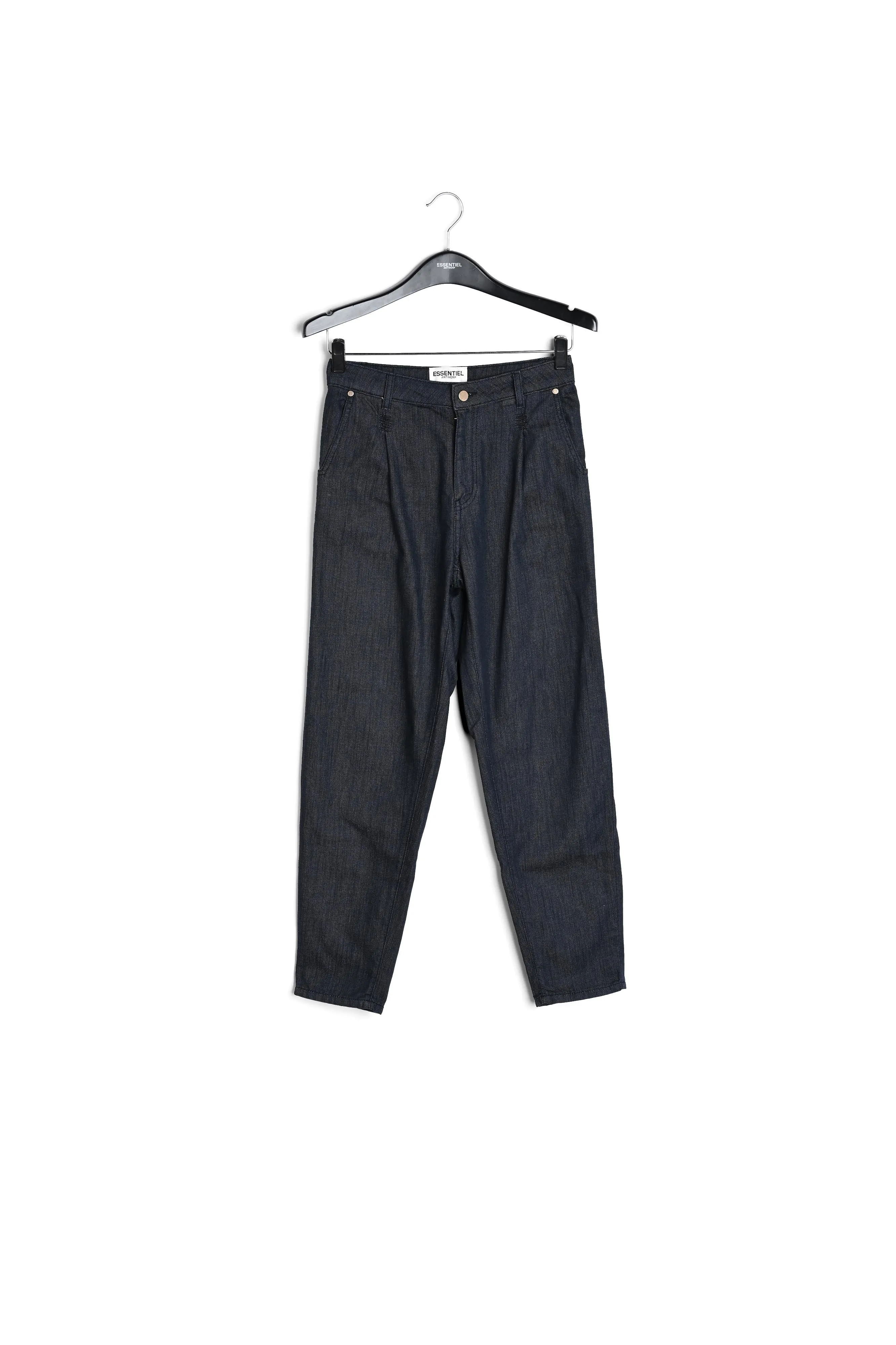 Dark blue loose-fit denim pants
