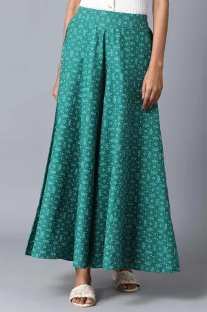 Deep green Loose Fit Palazzo