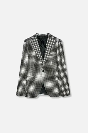 Degrand Houndstooth Slim Fit Blazer