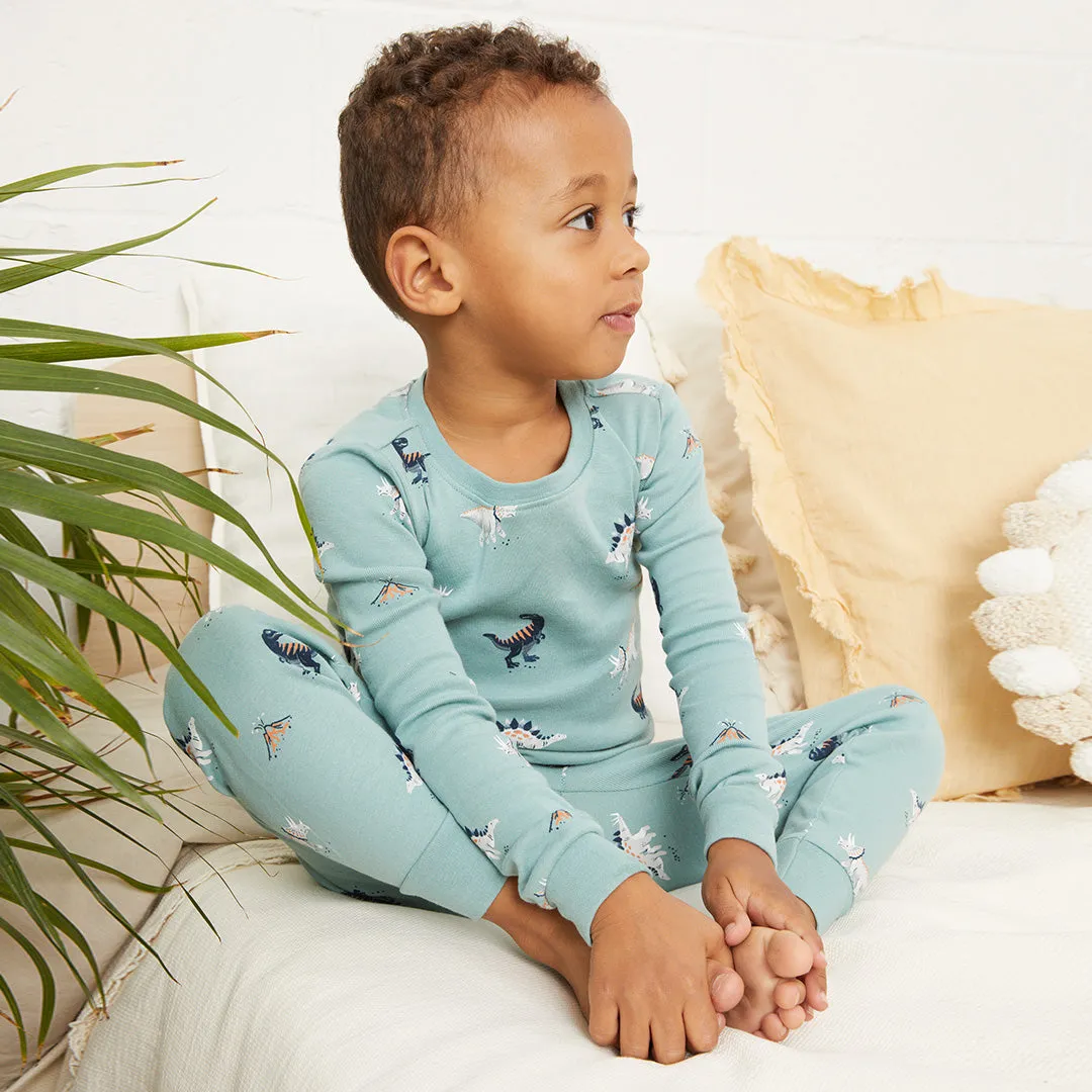 Dinosaur Print on Tidal Wave PJ Set