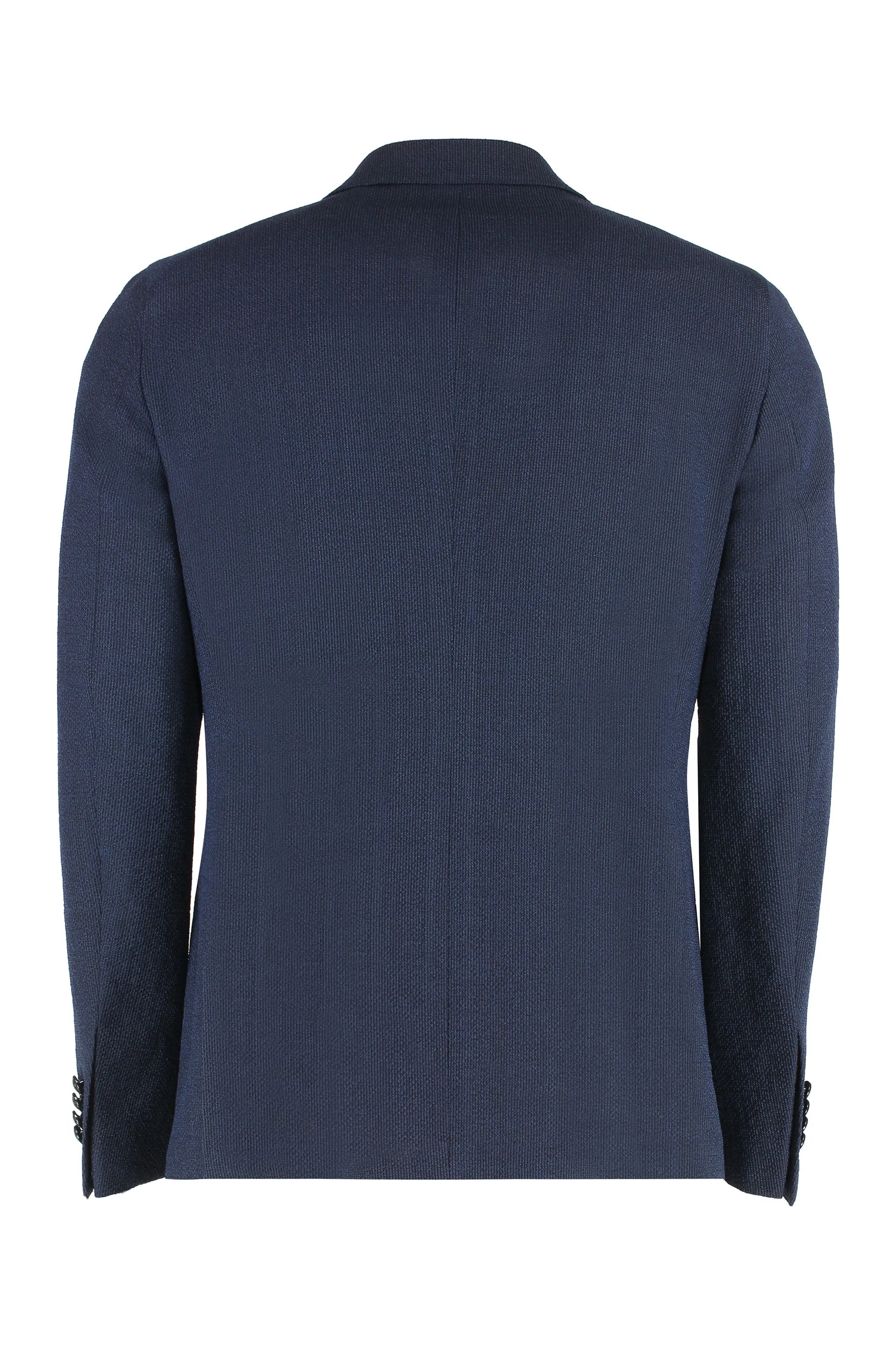 Double-breasted virgin wool blend jacket