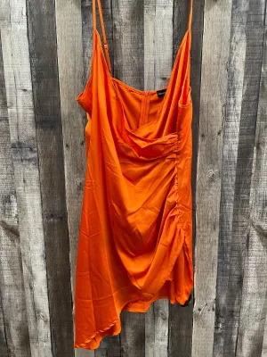 Dress Casual Short By Pretty Little Thing In Orange, Size: L