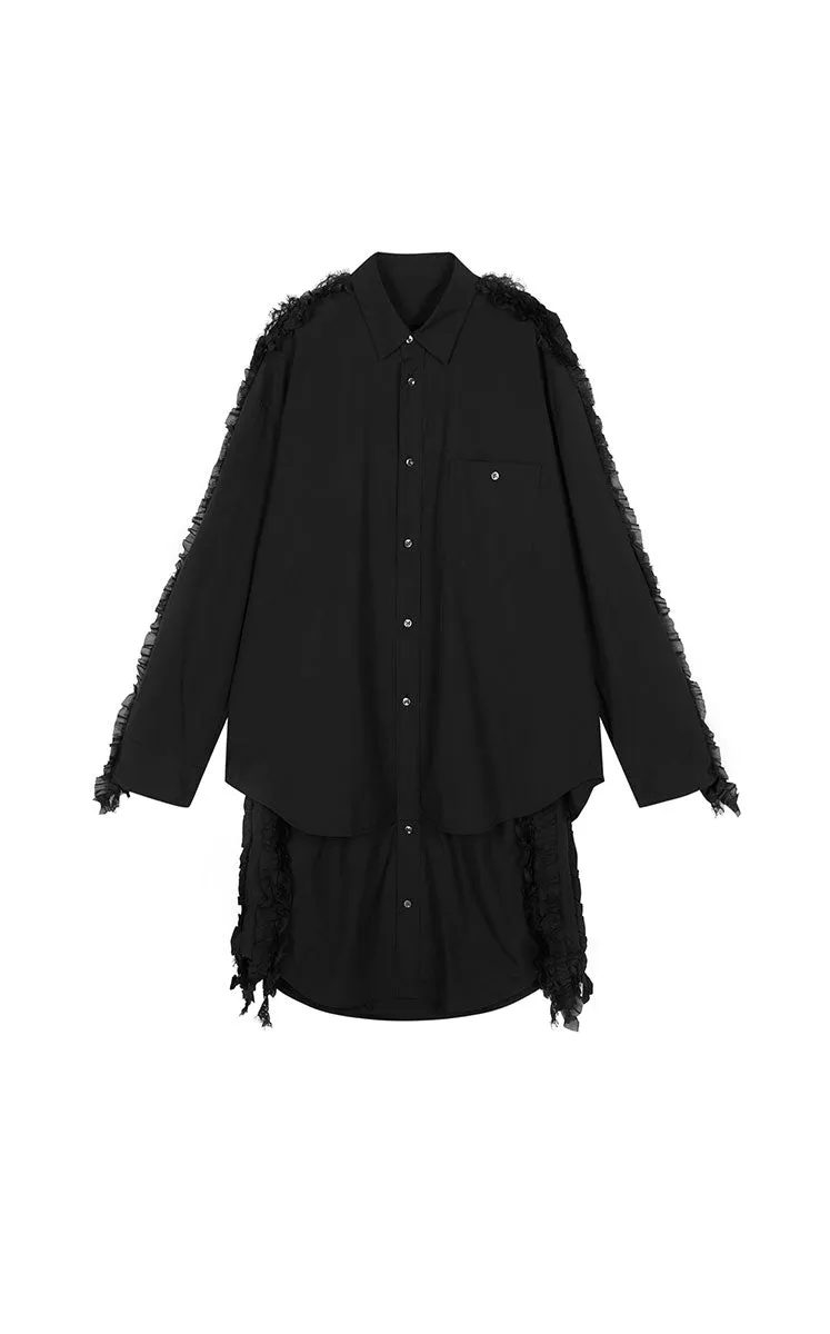 Dress / JNBY Floral Pinstripe Long Sleeve Dress