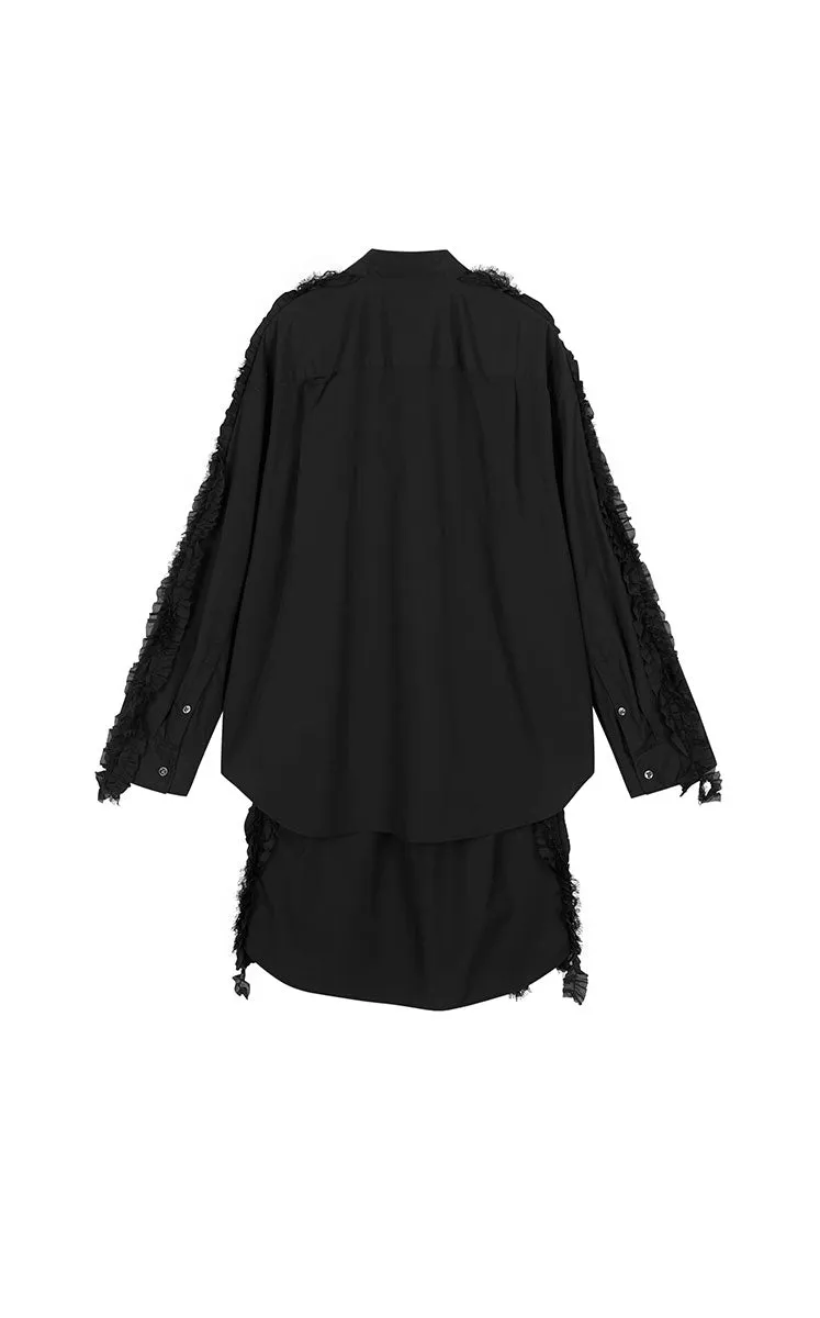 Dress / JNBY Floral Pinstripe Long Sleeve Dress