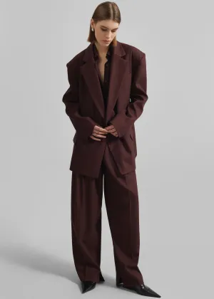 Durham Crossover Blazer - Burgundy