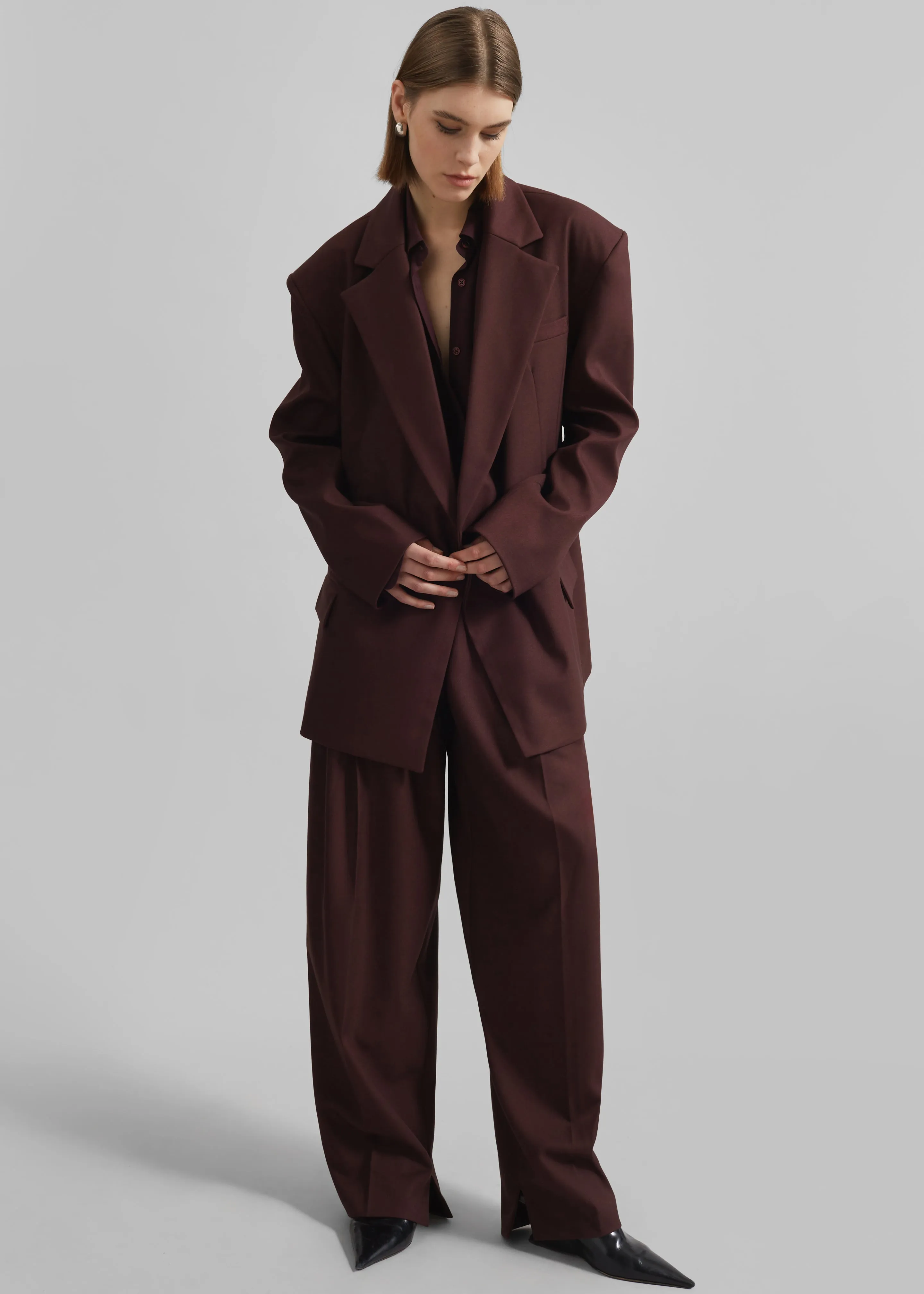 Durham Crossover Blazer - Burgundy