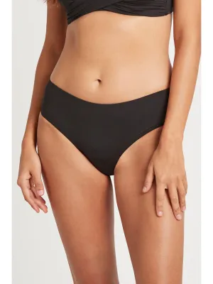 Eco Essentials Mid Bikini Bottom In Black