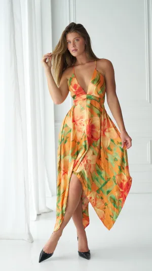 Ella Printed Midi Dress