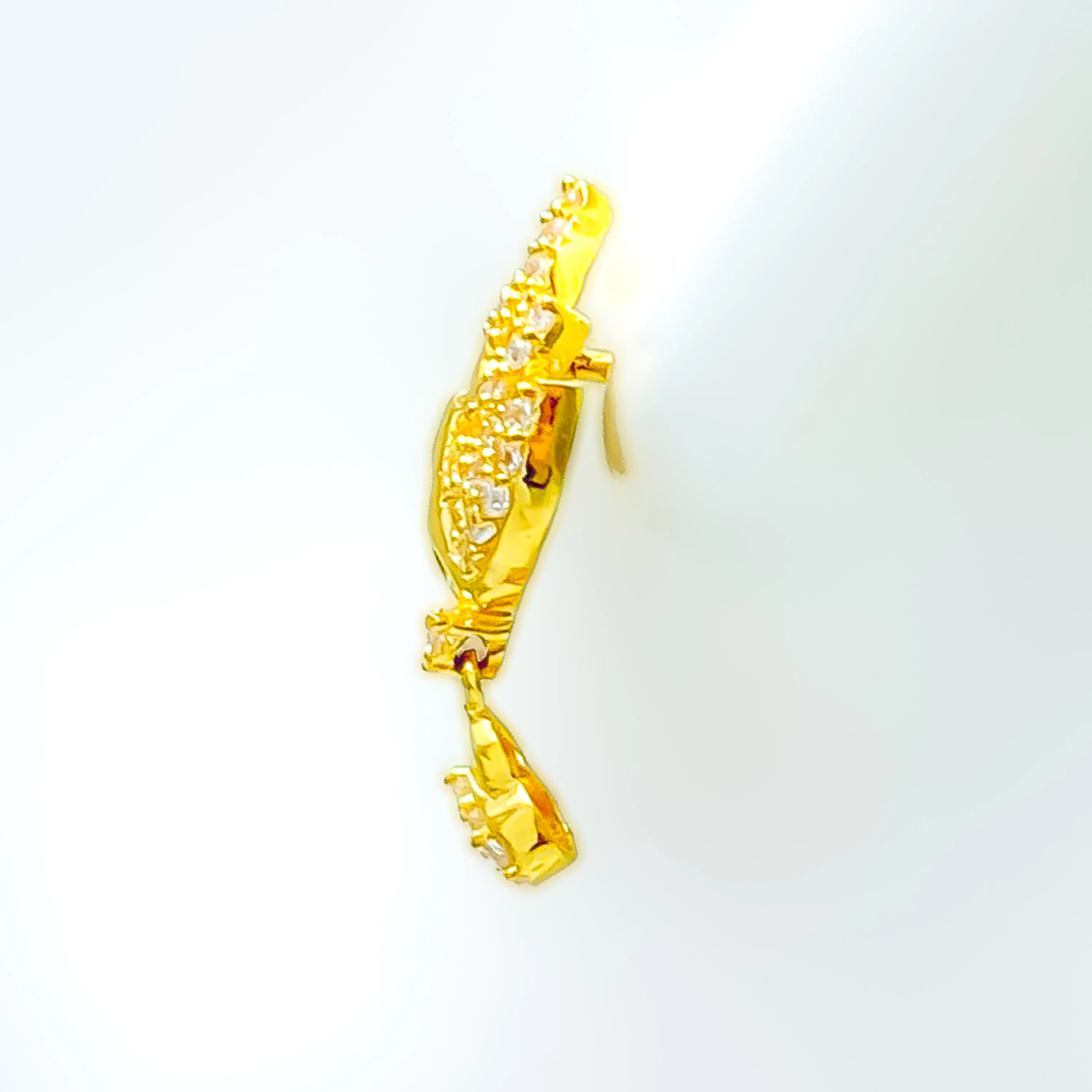 Eloquent Trendy 22k Gold CZ Earrings