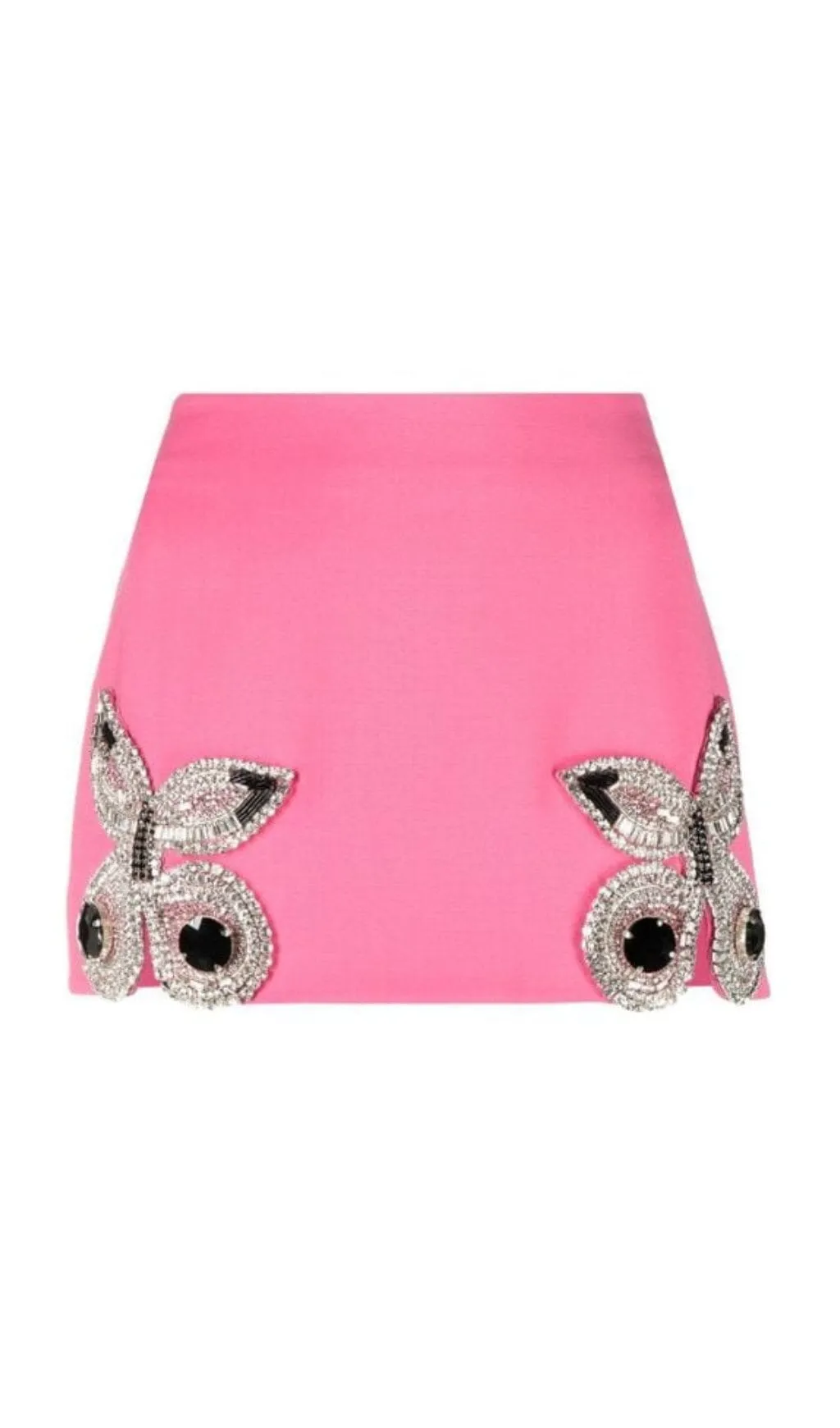EMBELLISHED BUTTERFLY CROPPED BLAZER IN PINK