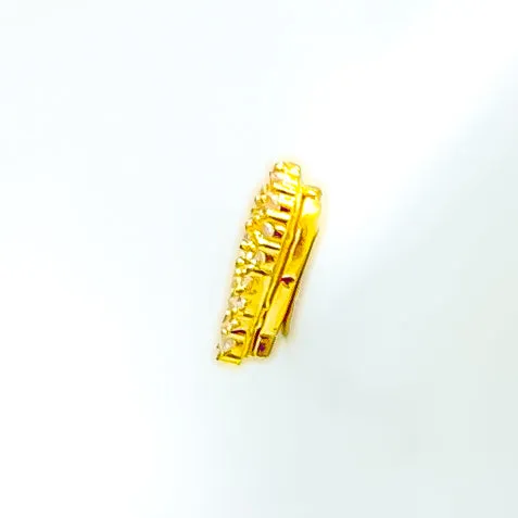 Ethereal Lovely 21k Gold CZ Earrings