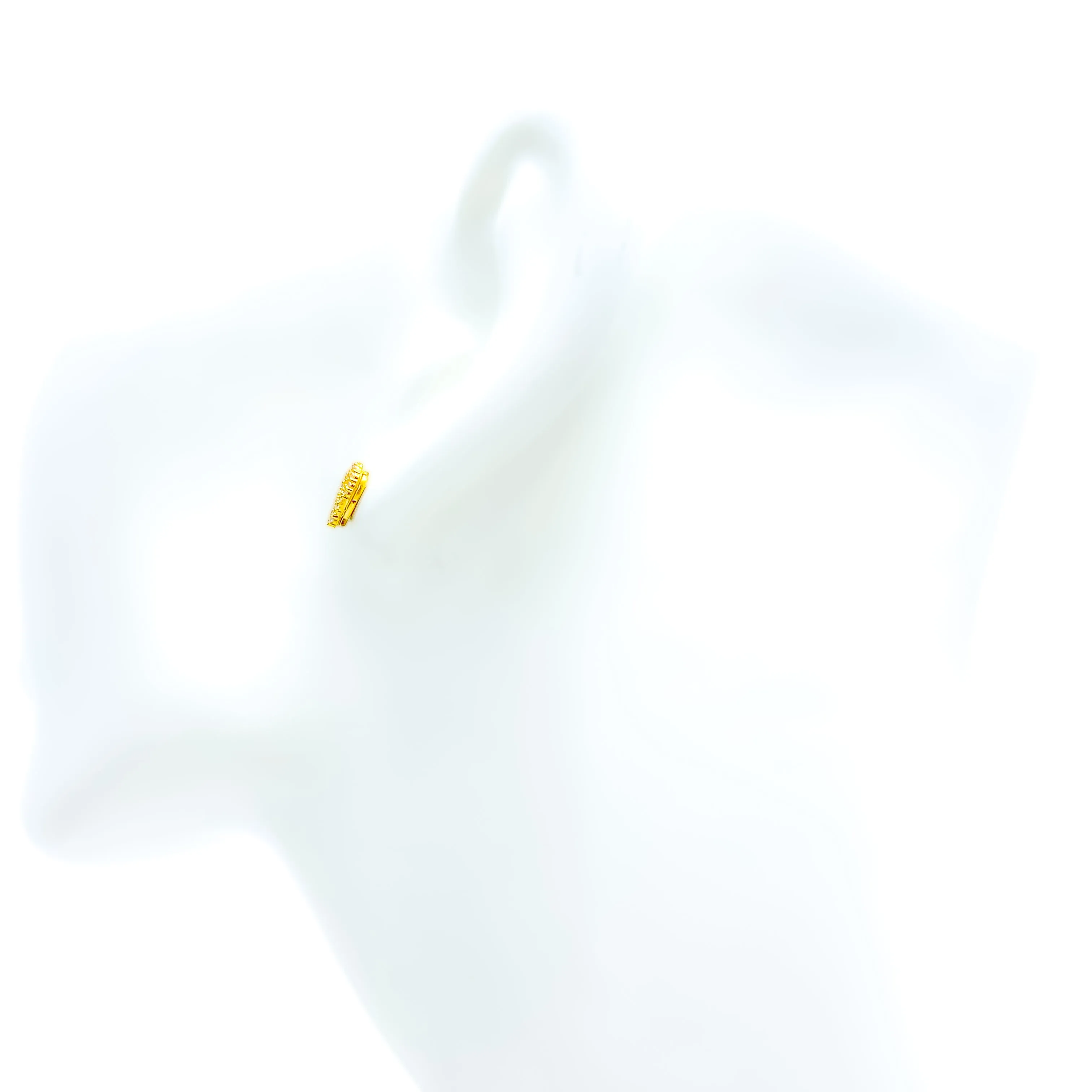 Ethereal Lovely 21k Gold CZ Earrings