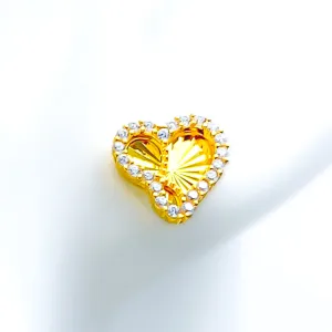 Ethereal Lovely 21k Gold CZ Earrings