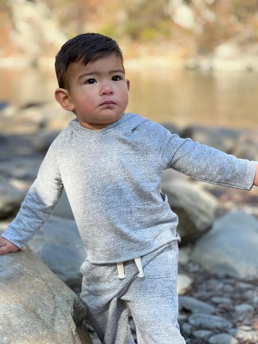 Ettie & H Super Soft Light Weight Hooded Tops in Grey: Sizes NB to 18/24M