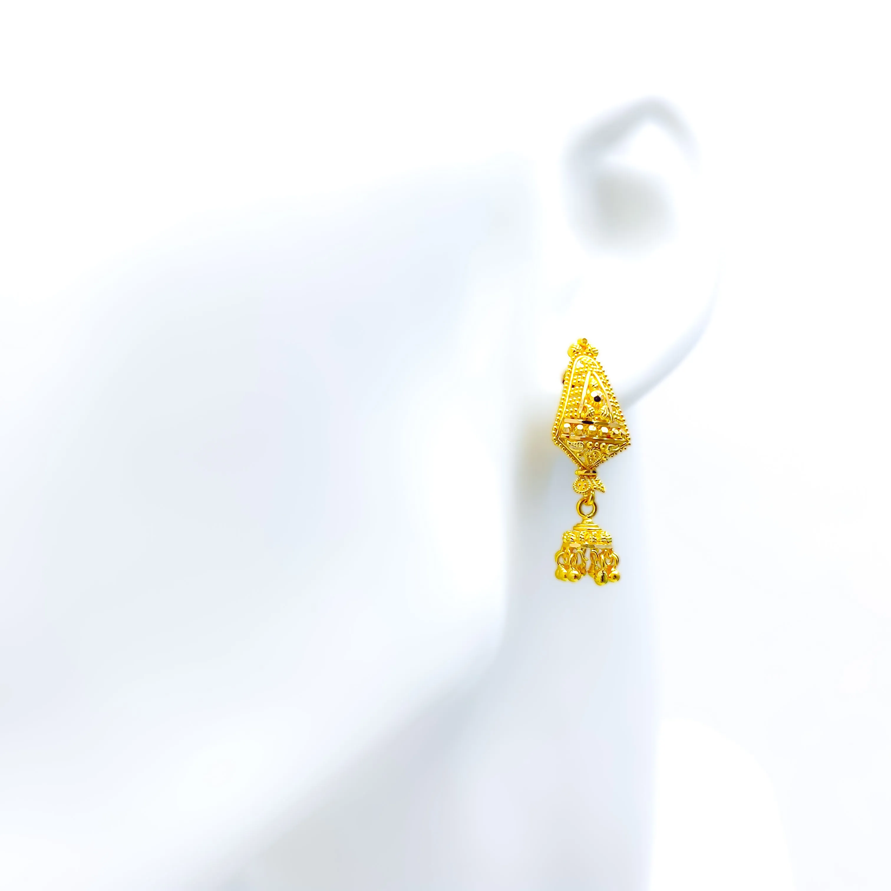Extravagant Ethereal 22k Gold Earrings