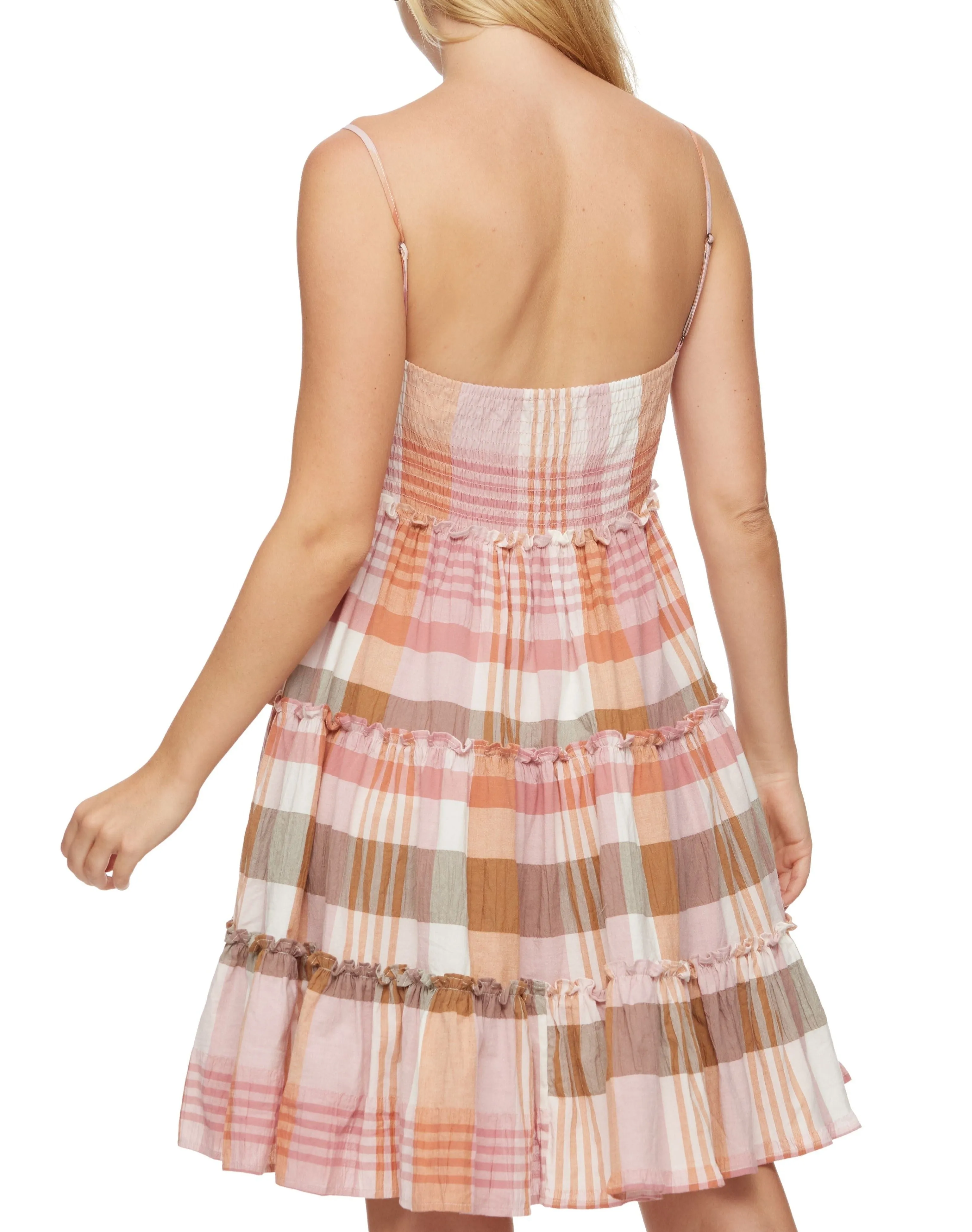 Fairmont Tiered Plaid Mini Dress