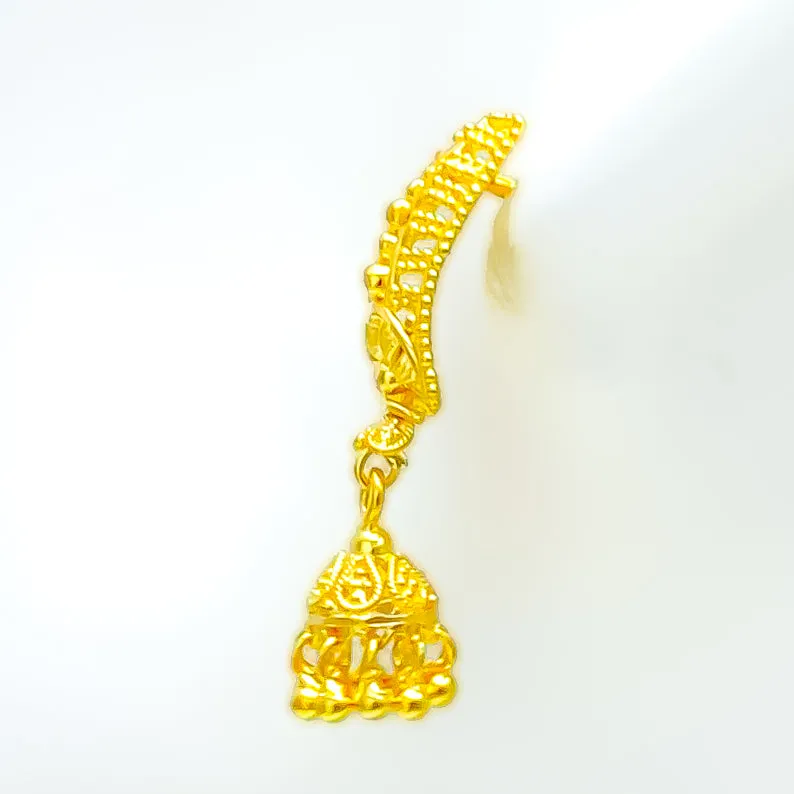 Fancy Chandelier 22k Gold Earrings