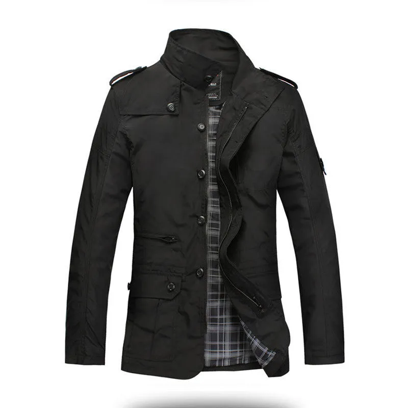 Fashion Thin Men Jacket Coat Sell Casual Wear 5XL Comfort Autumn Overcoat Outwear Necessary