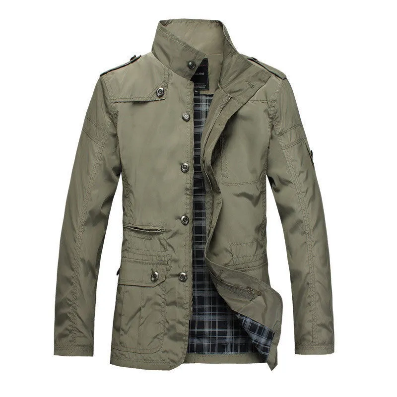 Fashion Thin Men Jacket Coat Sell Casual Wear 5XL Comfort Autumn Overcoat Outwear Necessary