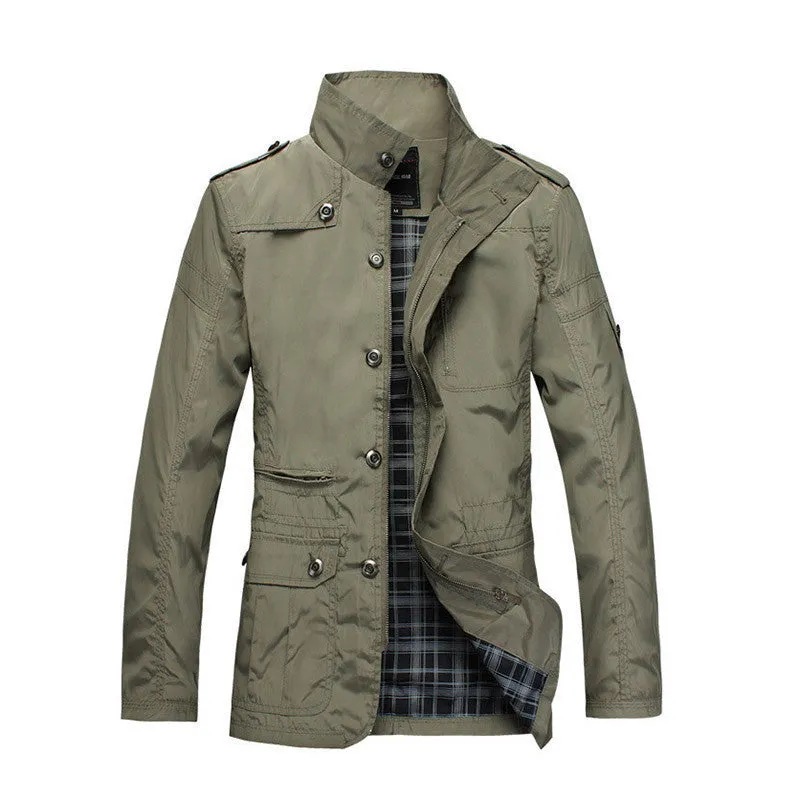 Fashion Thin Men Jacket Coat Sell Casual Wear 5XL Comfort Autumn Overcoat Outwear Necessary