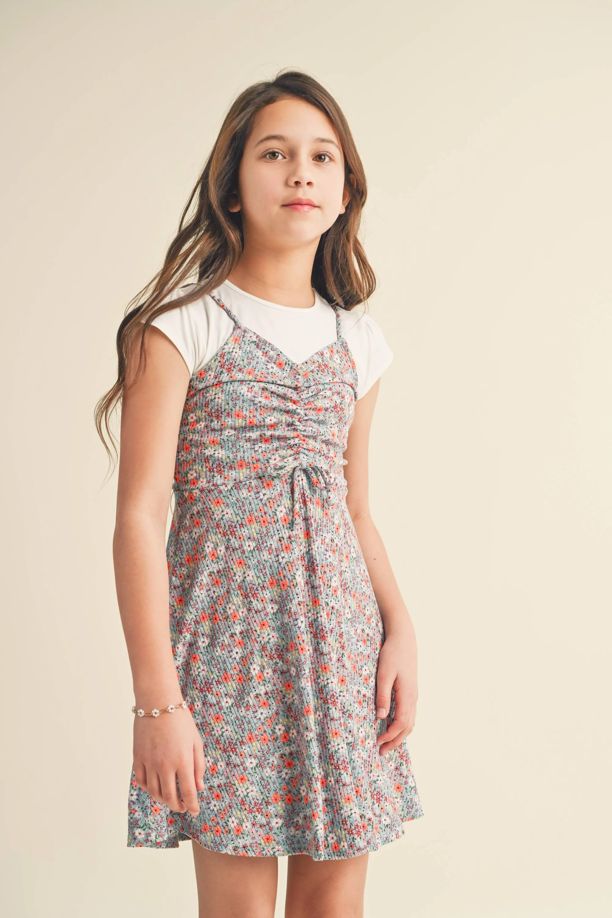 Floral Cinched 2pc Dress