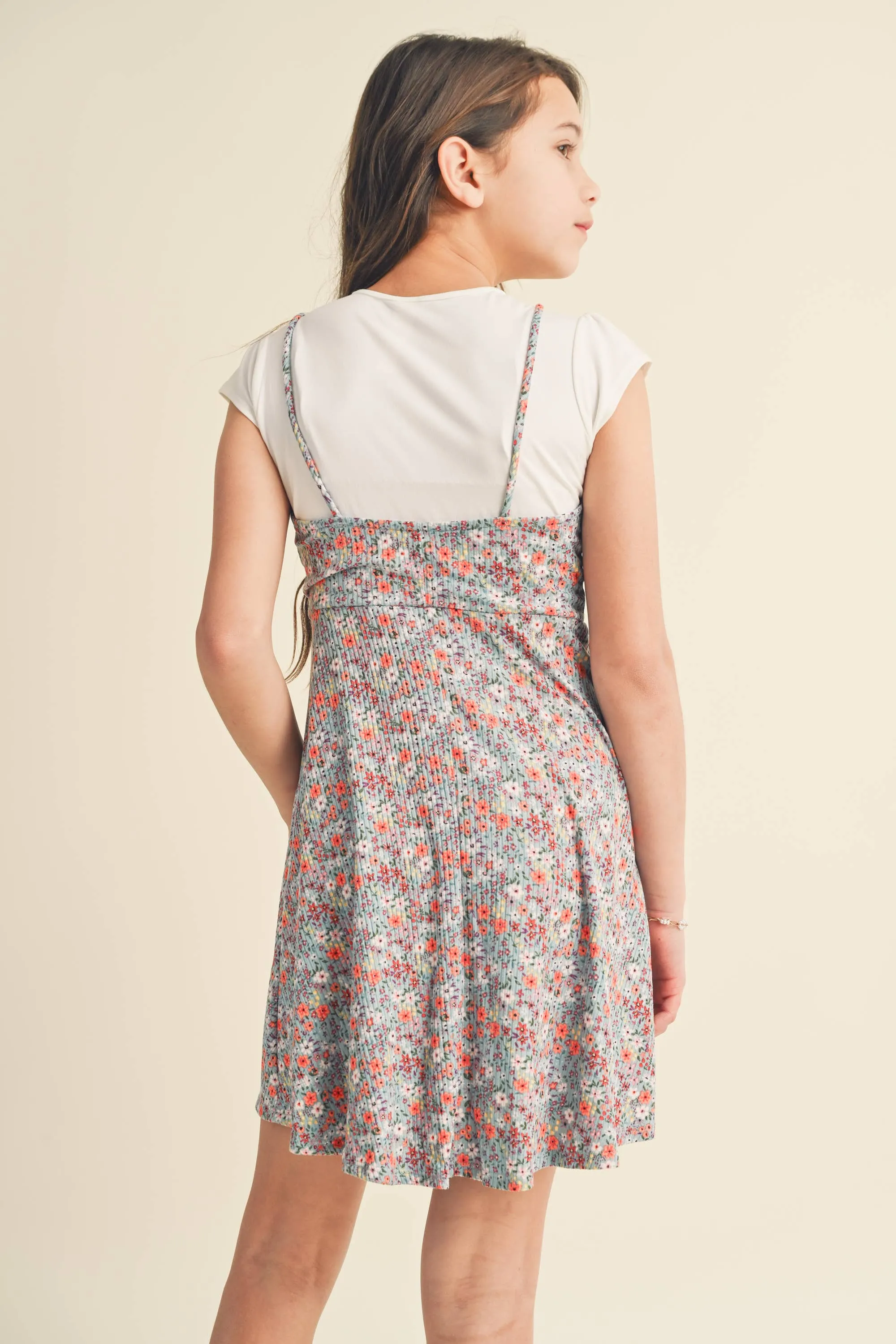 Floral Cinched 2pc Dress