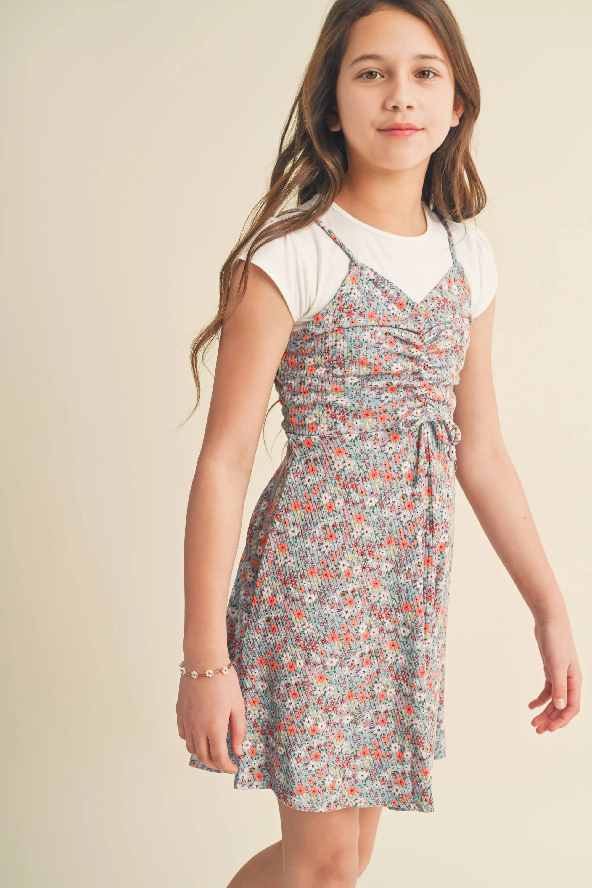 Floral Cinched 2pc Dress