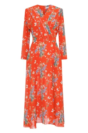Floral print midi dress