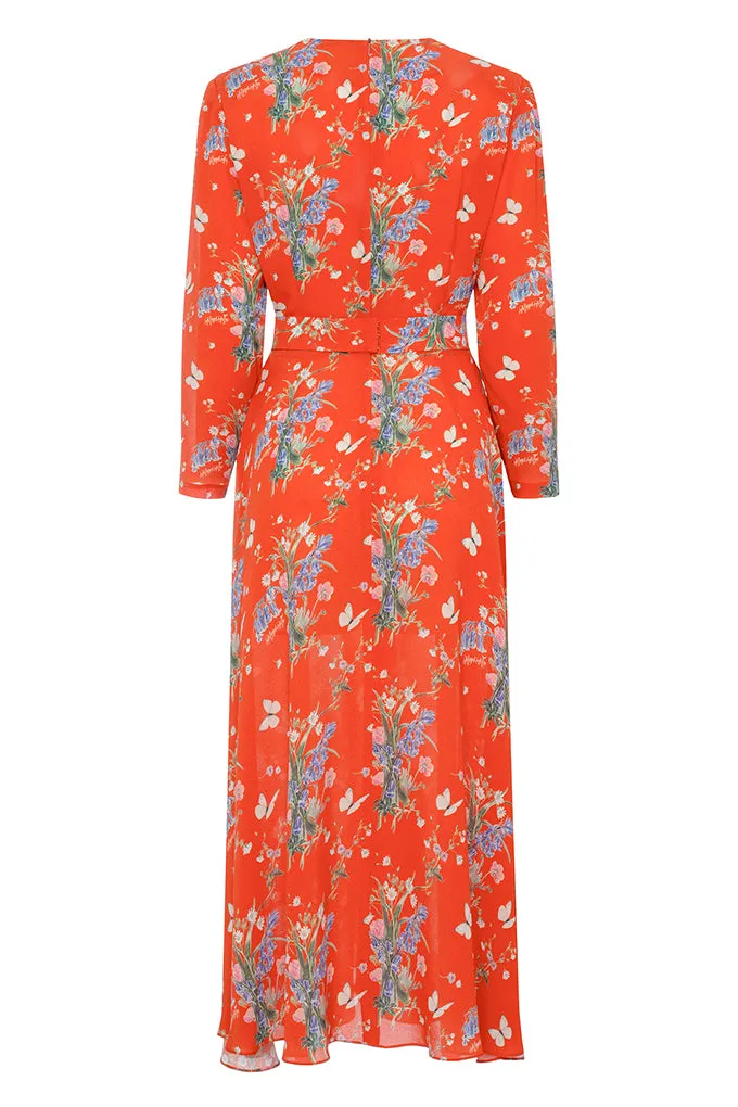 Floral print midi dress