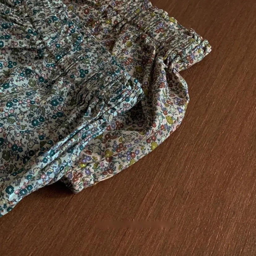 Floral Print Pants and Bucket Hat (Set)
