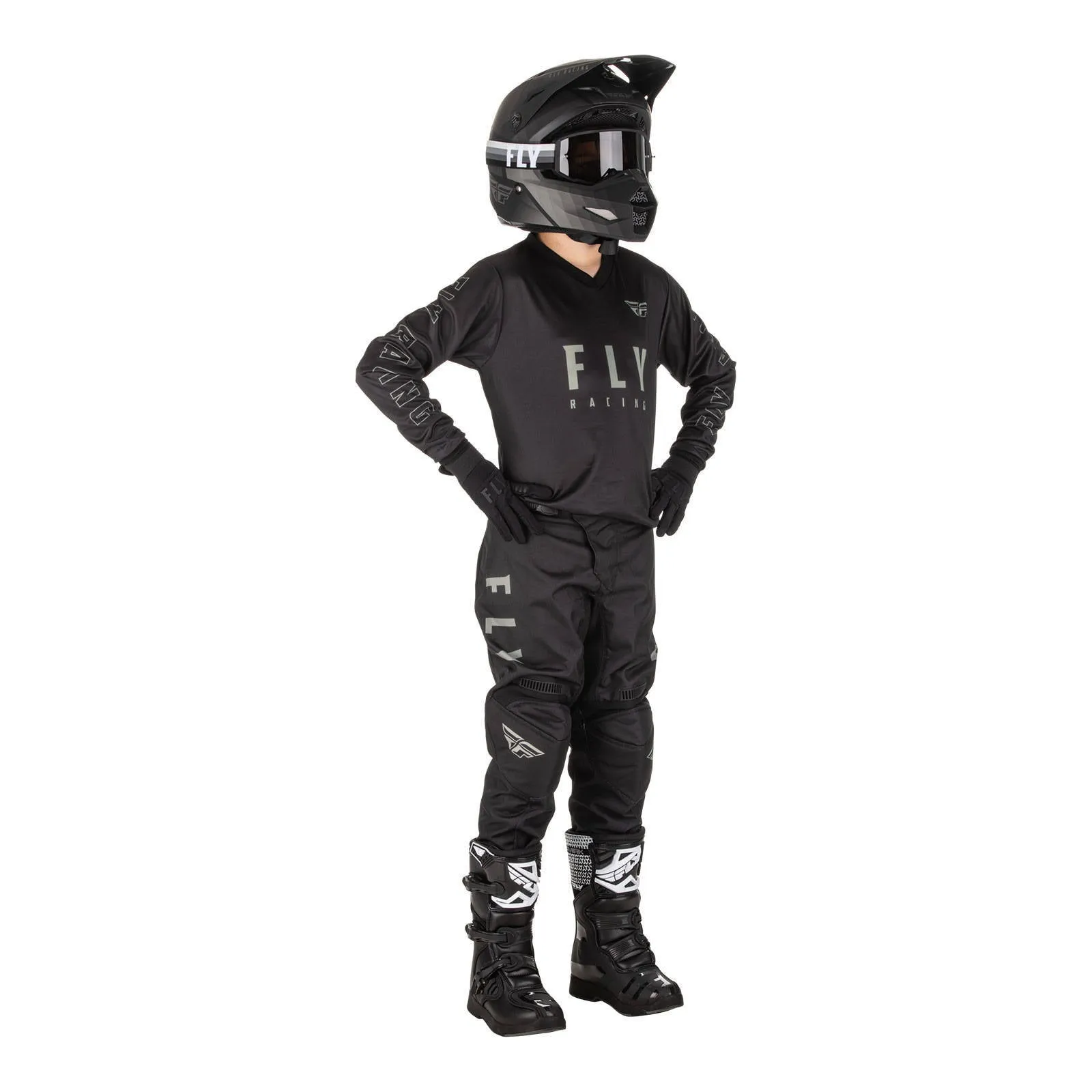 Fly Racing 2022 F-16 Youth Pant - Black / Grey