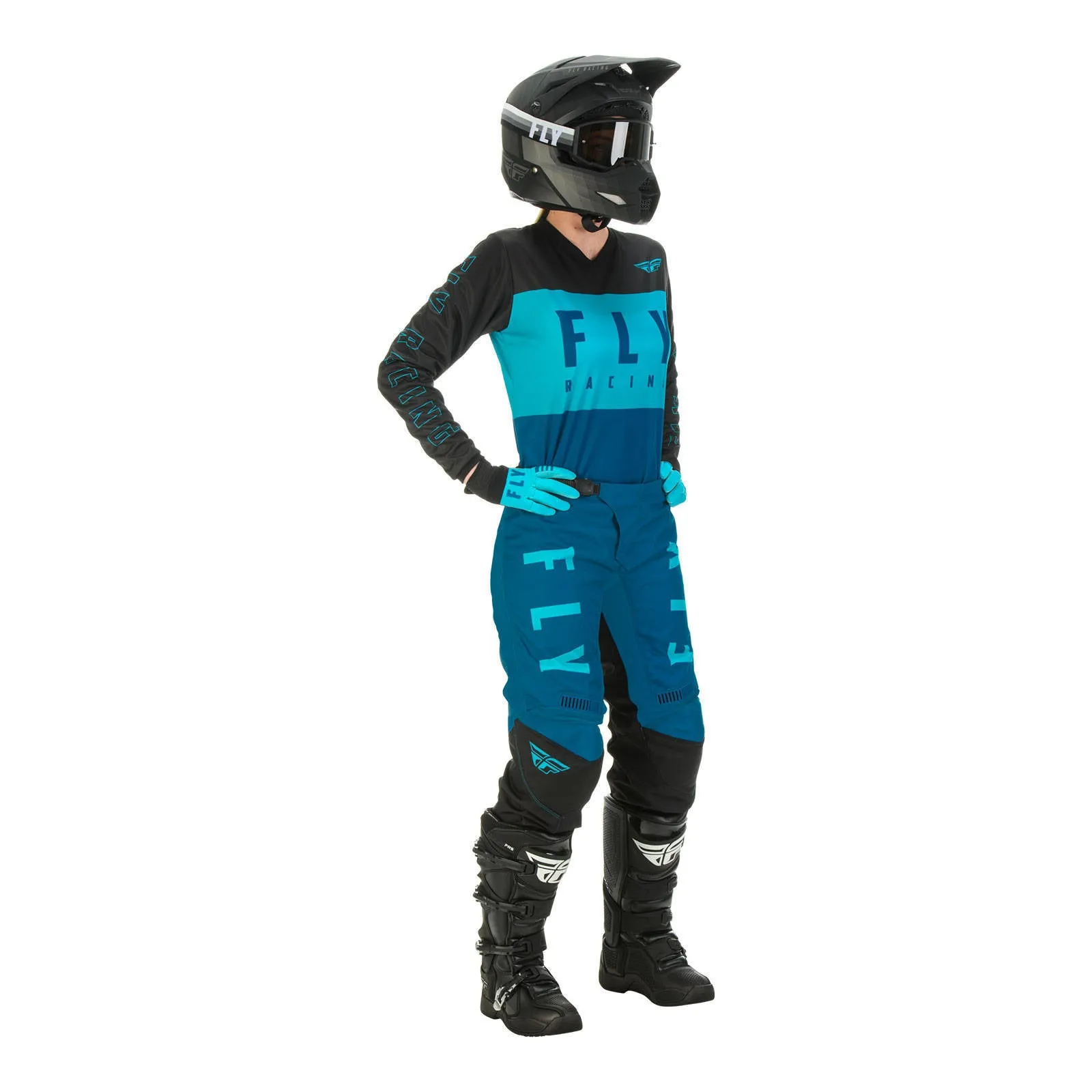 Fly Racing 2022 Ladies F-16 Pant - Aqua / Dark Teal / Black